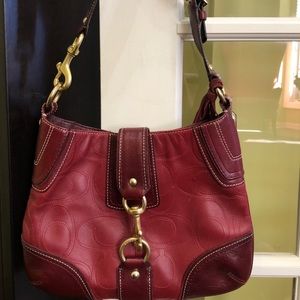 Red/maroon coach purse/ SOLD